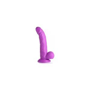 DILDO REALÍSTICO C/ TESTÍCULOS 19 CM MORADO-XR - POP PECKERS (Saint Sual) EAN: 848518044808