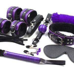 Set de pieles forradas 8 piezas morado-negro-GENERIQUE (Fun Distri) EAN: 3662811184460