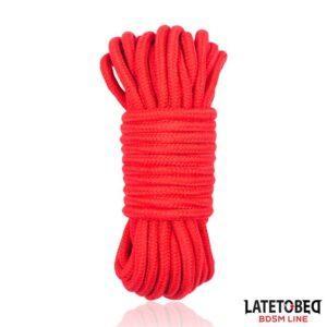 Cuerda Bondage de Algodón 5 m Roja-LATETOBED BDSM LINE (LoveCherry) EAN: 8436615001217