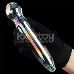 Dildo de Cristal que Brilla en la Oscuridad Twilight Gleam Prism Glass-LOVETOY (LoveCherry) EAN: 6942063400721
