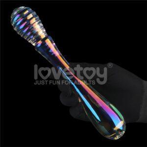 Dildo de Cristal que Brilla en la Oscuridad Twilight Gleam Twin Pleasures-LOVETOY (LoveCherry) EAN: 6942063400745