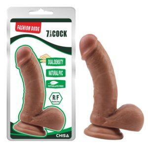 Dildo Dual Density Fashion Dude 17.5 x 4.1 cm Bronceado-CHISA (LoveCherry) EAN: 759746863812