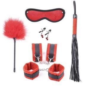 Kit Bondage 5 Piezas Rojo-GENERIQUE (Fun Distri) EAN: 3662811043095