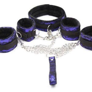 Kit de bondage con collar y esposas morado-GENERIQUE (Fun Distri) EAN: 3662811077656