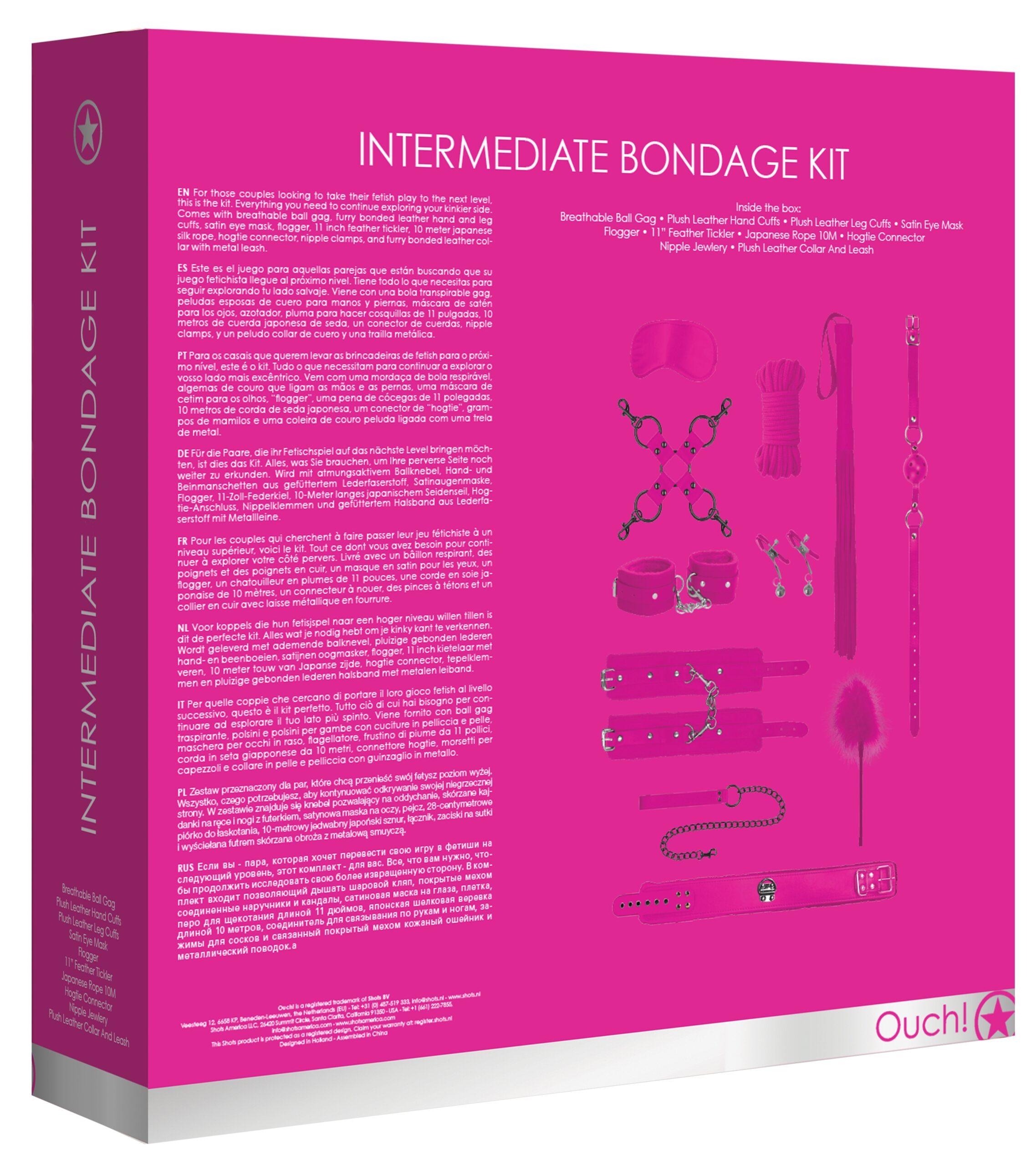 Kit Bondage Intermedio 10 Piezas Rosa-OUCH! (Fun Distri) EAN: 8714273504111 - Imagen 3