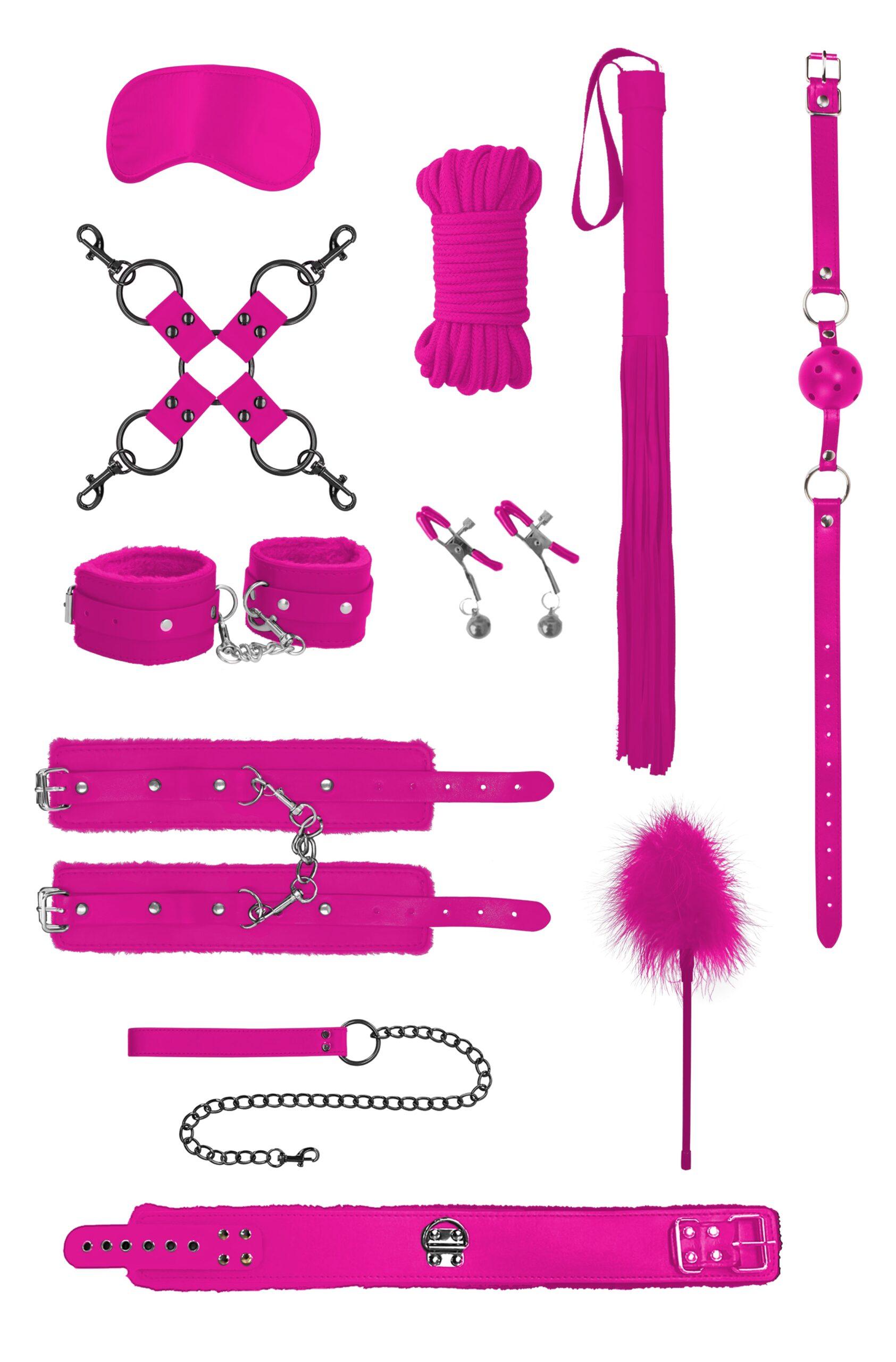 Kit Bondage Intermedio 10 Piezas Rosa-OUCH! (Fun Distri) EAN: 8714273504111