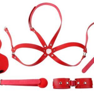 OBEDIENCIA Kit de iniciación BDSM 4 piezas Rojo-GENERIQUE (Fun Distri) EAN: 3662811260508