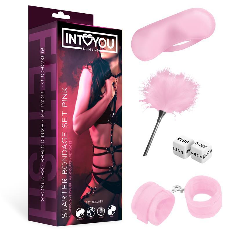 Kit de Bondage para Principiantes Starters 4 Piezas Rosa-INTOYOU BDSM LINE (LoveCherry) EAN: 3796337