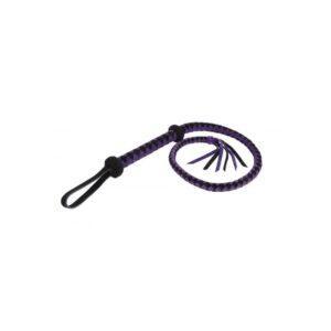 Látigo Árabe de Cuero Morado y Negro 100cm-BONDAGE PLAY (LoveCherry) EAN: 8718924232651