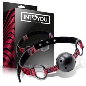 Mordaza de Bola Transpirable Diamond Cuero Vegano-DIAMOND LINE (LoveCherry) EAN: 8436583794807