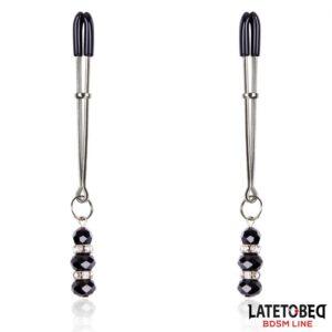 Pinzas para Pezones con Borlas de Cristal-LATETOBED BDSM LINE (LoveCherry) EAN: 8436615001088