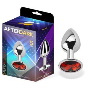 Plug Anal con Joya rojo Rubi Talla S Aluminio-AFTERDARK (LoveCherry) EAN: 8436583792940