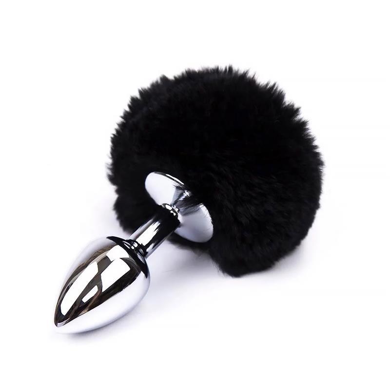Plug Anal con Pompón Negro Talla S-AFTERDARK (LoveCherry) EAN: 8436583792643