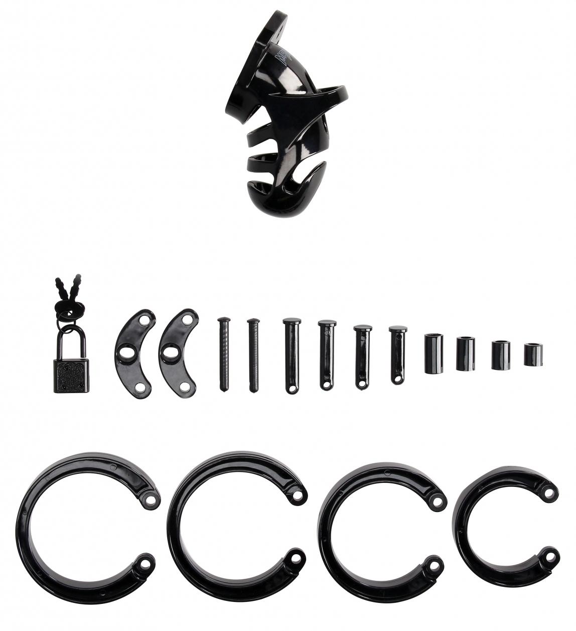 Jaula de castidad ManCage Modelo 25 - 9 x 3.5cm Negro-MANCAGE (Fun Distri) EAN: 8714273051257 - Imagen 4