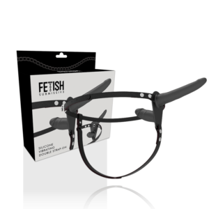 FETISH SUBMISSIVE HARNESS - DOBLE PENETRACIÓN VIBRADOR NEGRO-FETISH SUBMISSIVE HARNESS (Dreamlove) EAN: 8435565907532