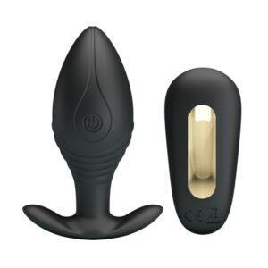 PRETTY LOVE - REGINA PLUG ANAL VIBRADOR RECARGABLE NEGRO-PRETTY LOVE BOTTOM (Dreamlove) EAN: 6959532331806
