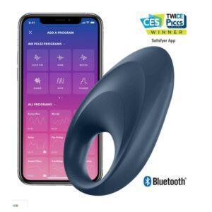 Mighty One Anillo Vibrador con APP Azul-SATISFYER (LoveCherry) EAN: 4061504001999