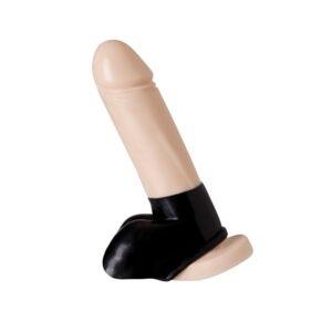 Rimba Látex Play Anillo para Pene y Testículos Color Negro-LATEX PLAY (LoveCherry) EAN: 8718924234099
