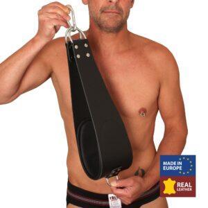 juego de 2 soportes de cuero para el pie del arnés + 2 mosquetones - 60cm - El Rojo-MR SLING (Fun Distri) EAN: 3701019811928