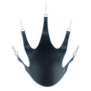 Arnés de cuero de 5 puntos de fijación Negro-Azul-MR SLING (Fun Distri) EAN: 3662811230570